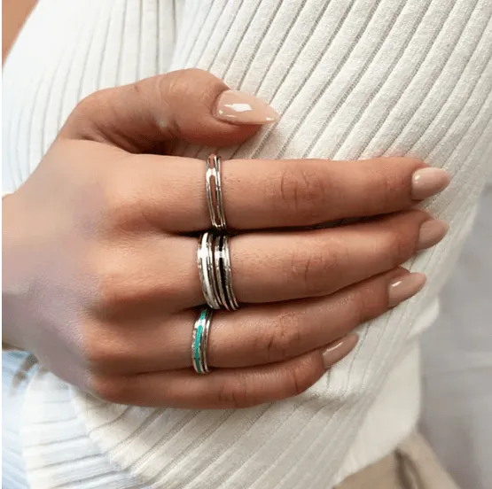 "Virtue" Stackable Fidget Ring