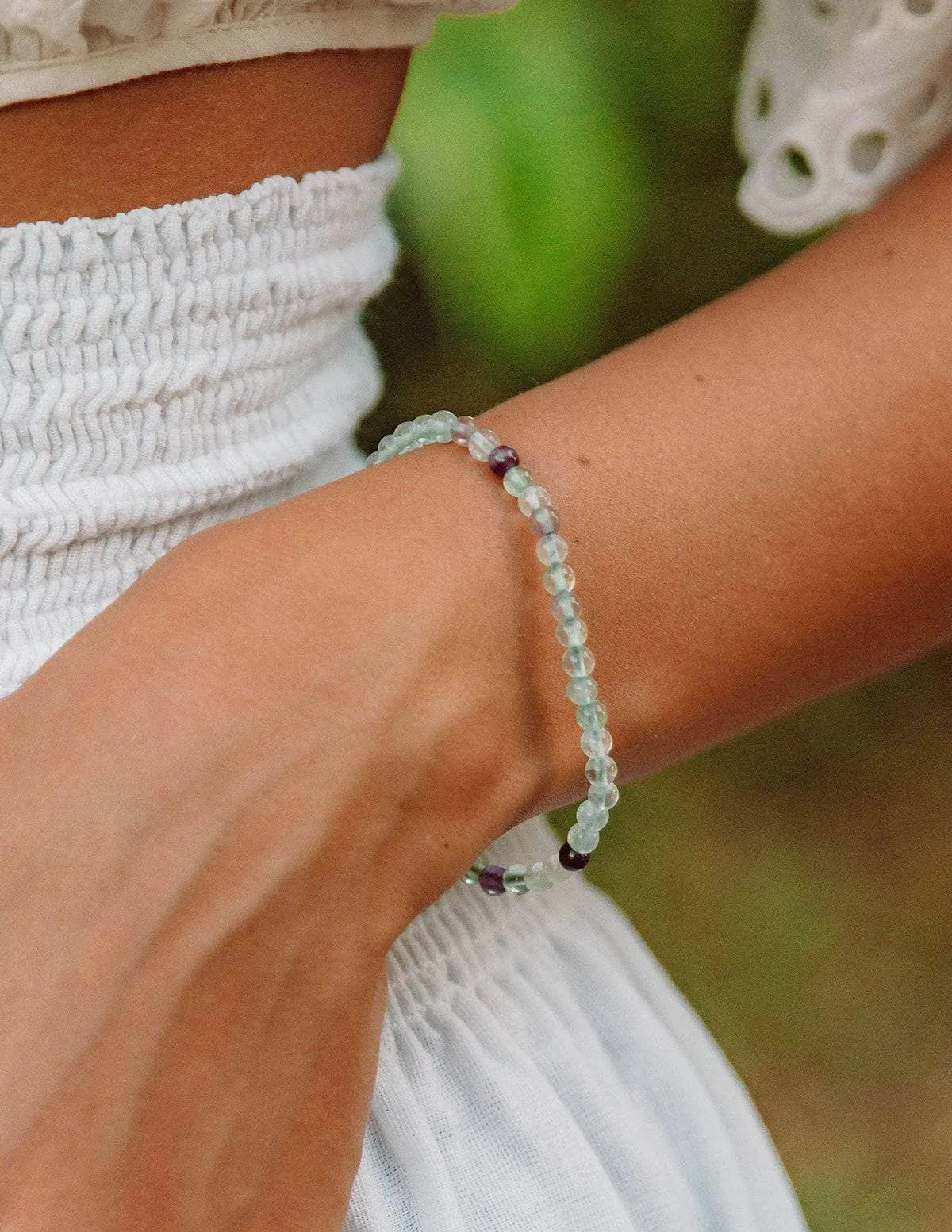 Rainbow Fluorite Mini Gemstone Bracelet