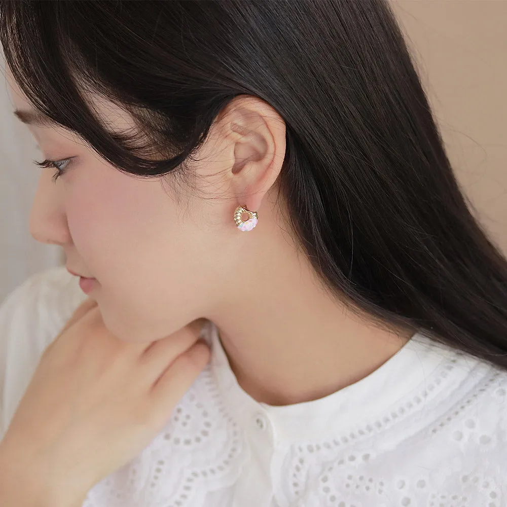 Rainbow Sprinkle Donut Earrings