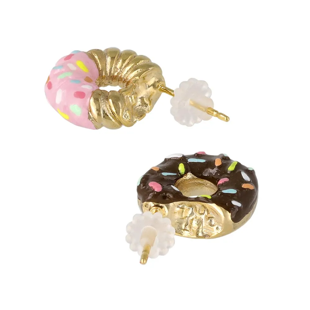 Rainbow Sprinkle Donut Earrings