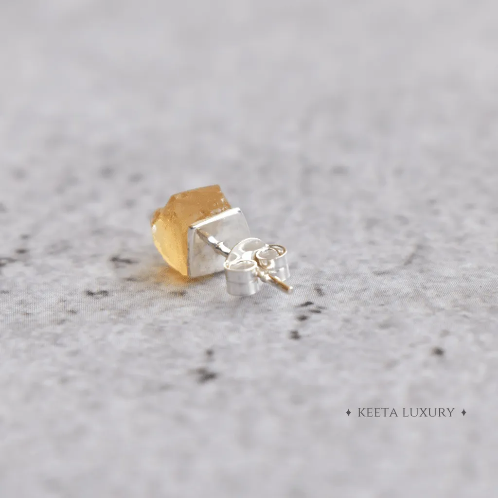 Raw - Citrine Studs