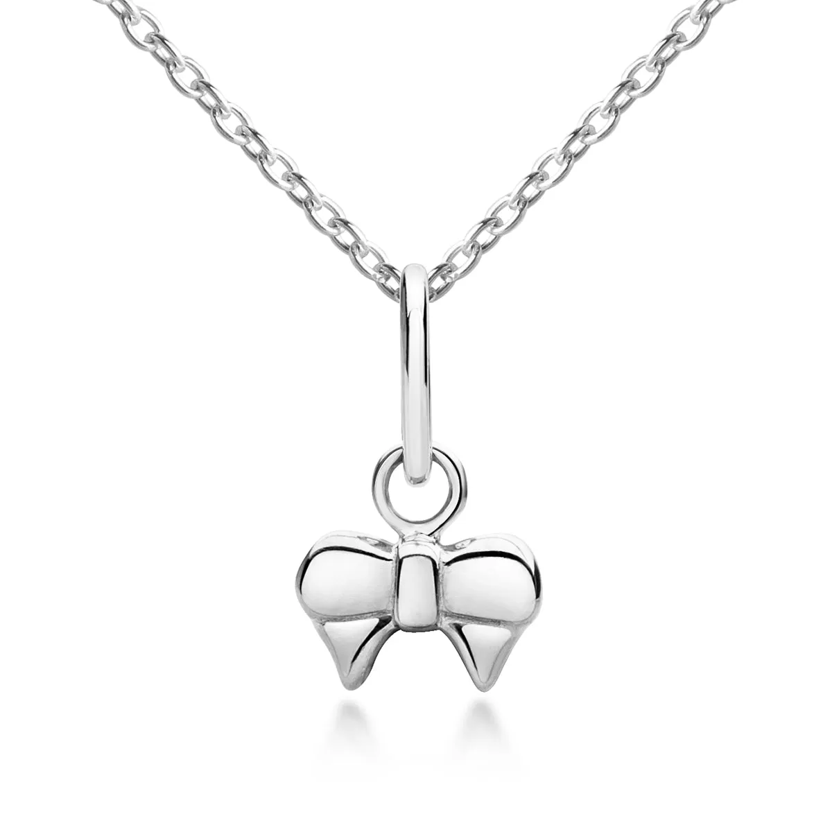 Ribbon Bow Pendant - Sterling Silver