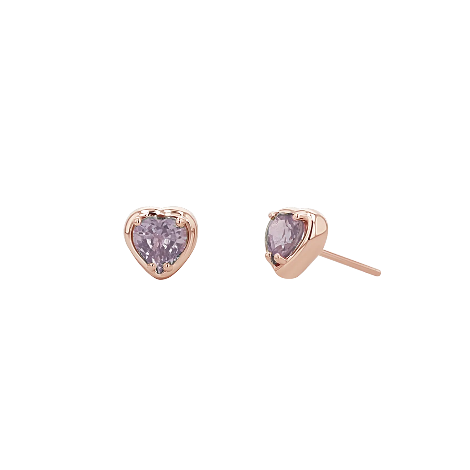 Sapphire Heart Stud Earrings