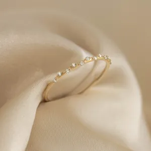 Scattered Diamond Ring 14k Gold - Halla