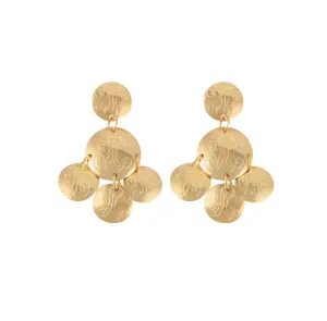 Sequin Diva Earrings Gold