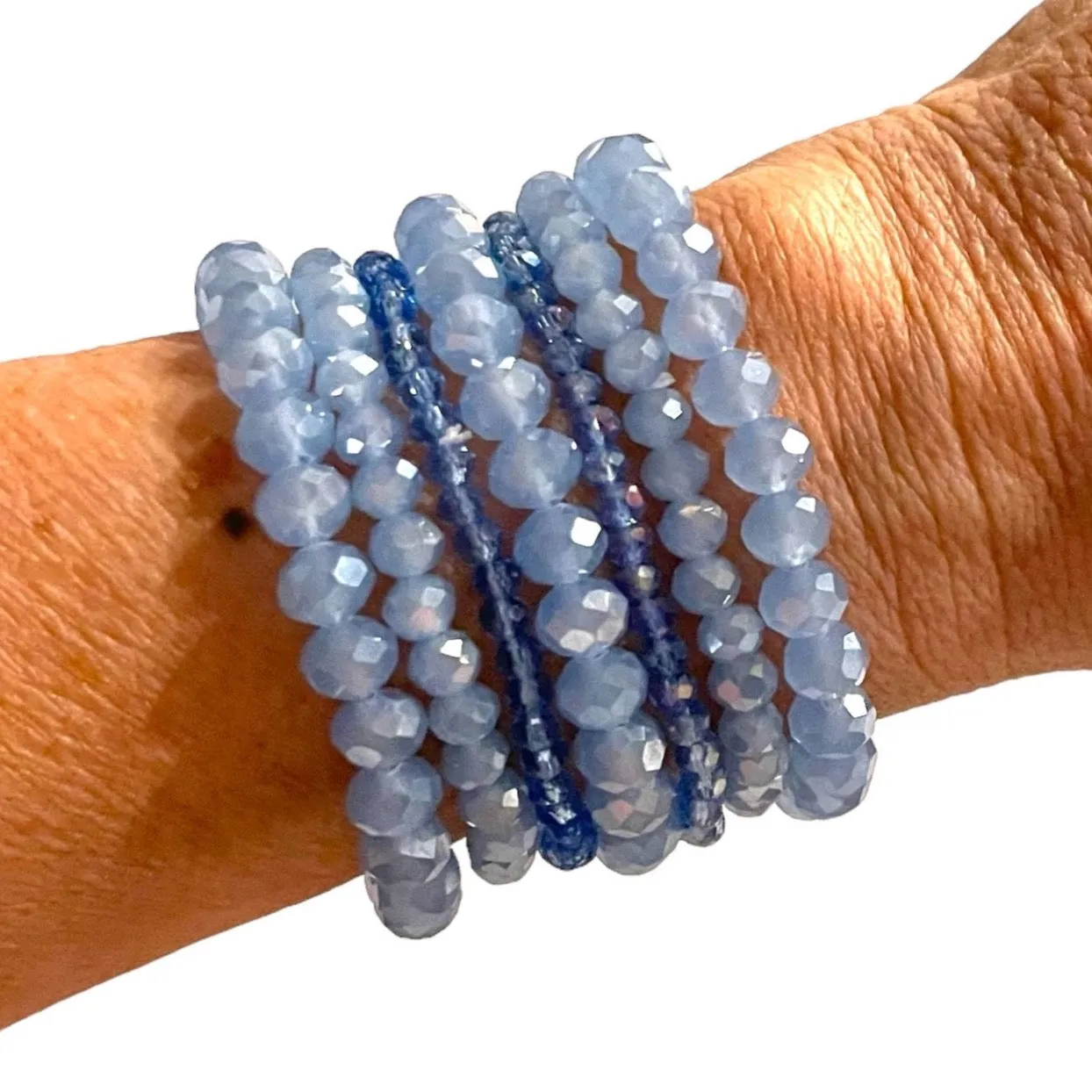 Set of Seven Stretch Beaded Bracelets