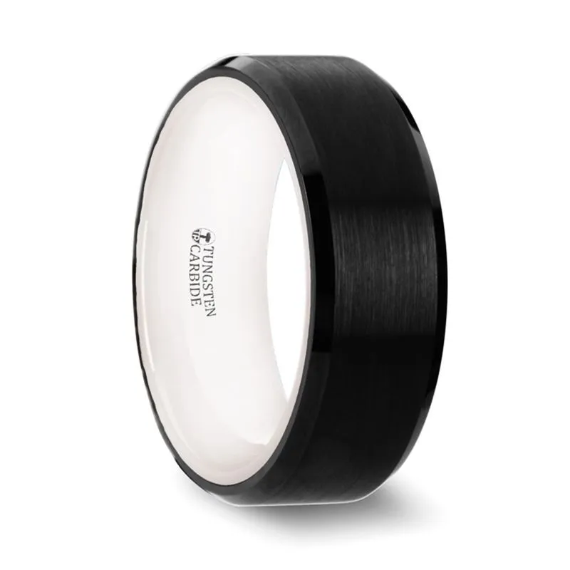 SIGMA | Black Tungsten Ring and White Interior