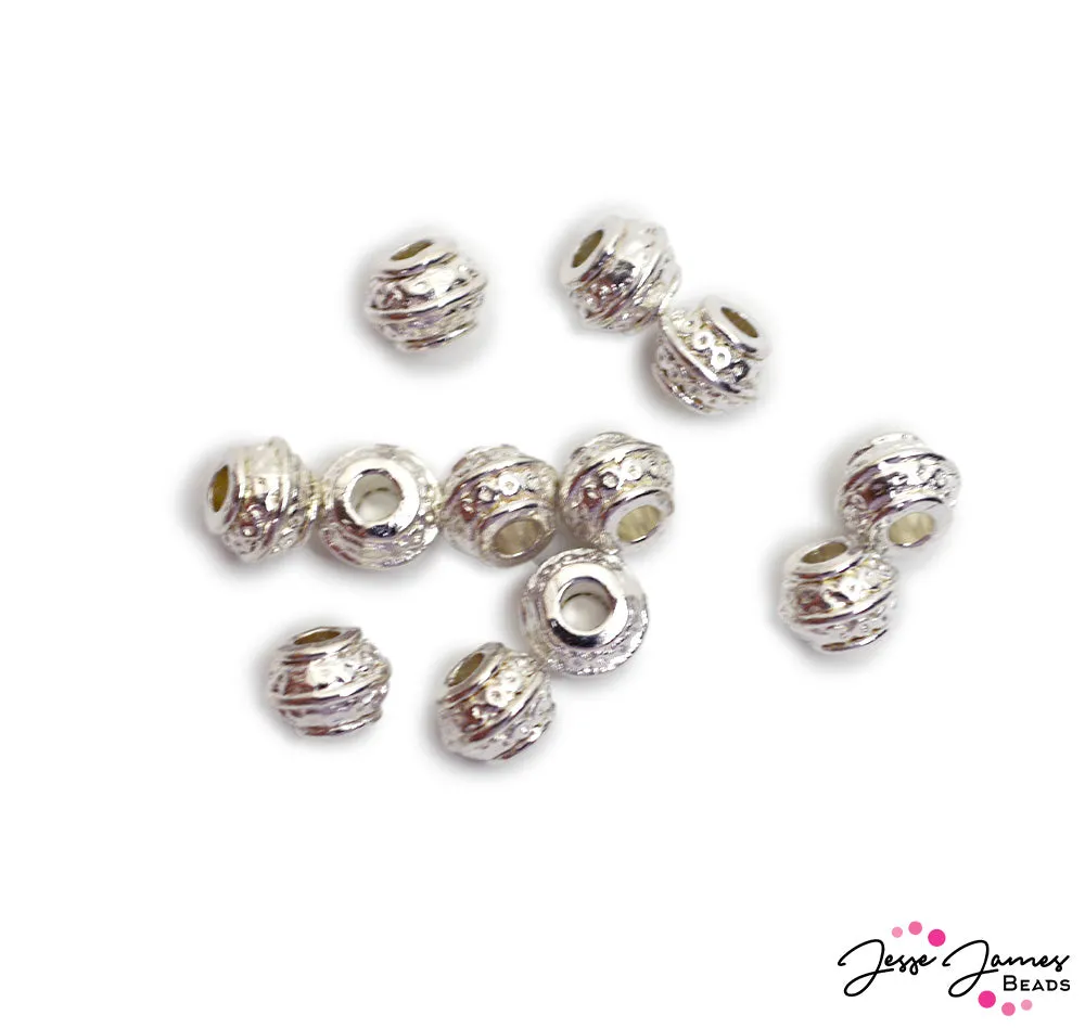 Silver Swirl Spacer Bead Set