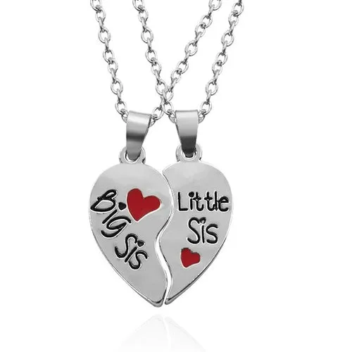 Simple Heart Necklace Sisters Pendant | Friendship Necklaces 2