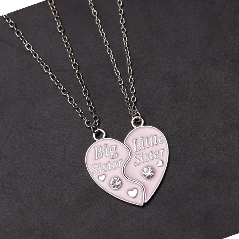 Simple Heart Necklace Sisters Pendant | Friendship Necklaces 2