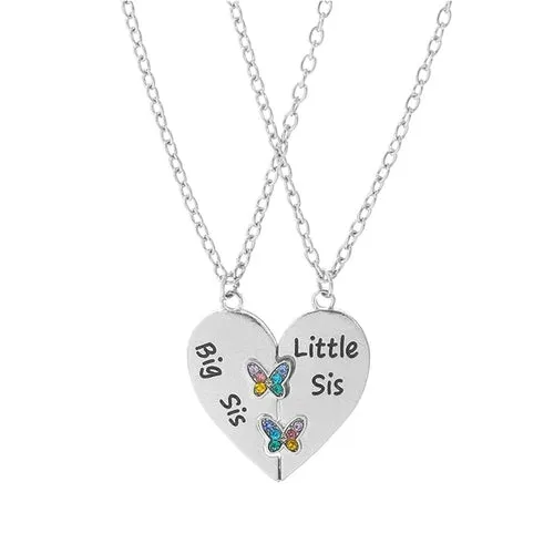 Simple Heart Necklace Sisters Pendant | Friendship Necklaces 2