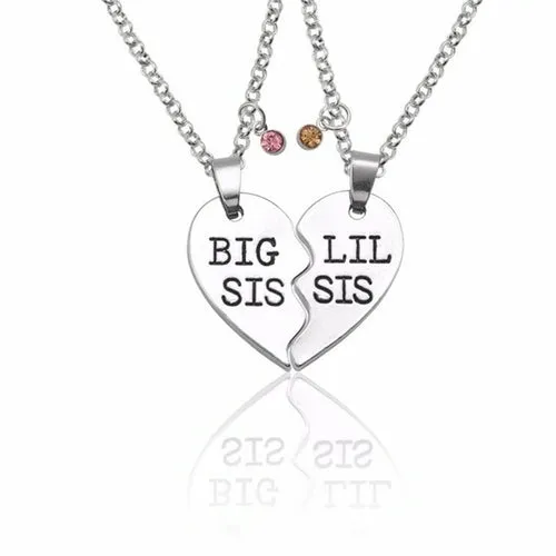 Simple Heart Necklace Sisters Pendant | Friendship Necklaces 2