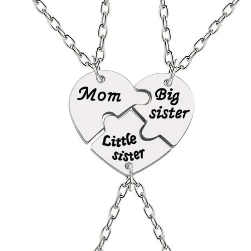 Simple Heart Necklace Sisters Pendant | Friendship Necklaces 2