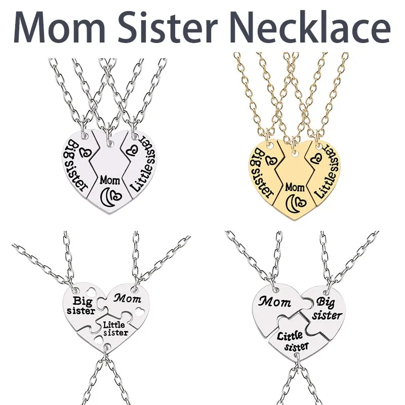 Simple Heart Necklace Sisters Pendant | Friendship Necklaces 2