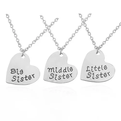 Simple Heart Necklace Sisters Pendant | Friendship Necklaces 2