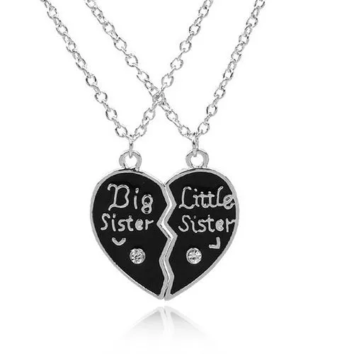 Simple Heart Necklace Sisters Pendant | Friendship Necklaces 2