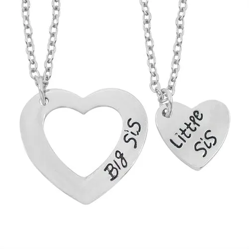 Simple Heart Necklace Sisters Pendant | Friendship Necklaces 2