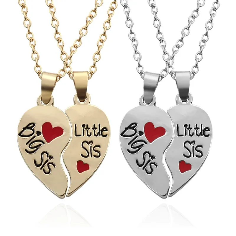 Simple Heart Necklace Sisters Pendant | Friendship Necklaces 2