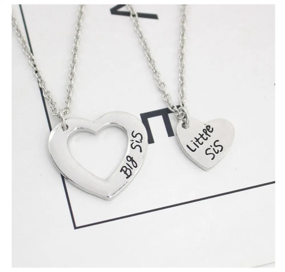 Simple Heart Necklace Sisters Pendant | Friendship Necklaces 2