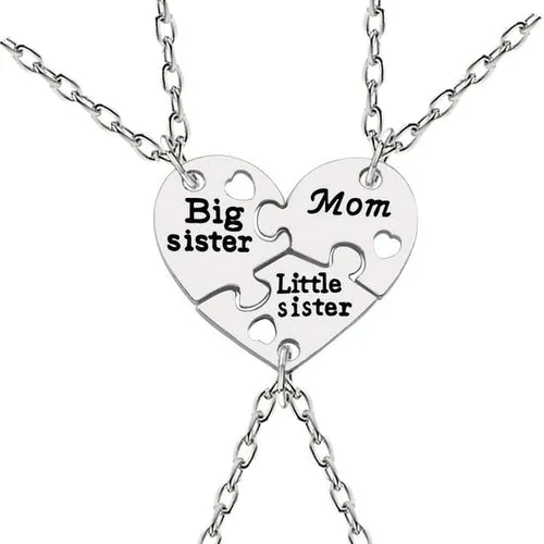 Simple Heart Necklace Sisters Pendant | Friendship Necklaces 2