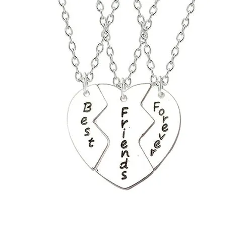 Simple Heart Necklace Sisters Pendant | Friendship Necklaces 2