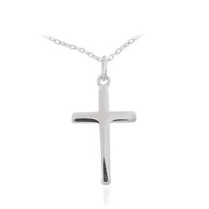 Simple Medium Sterling Silver Cross Pendant