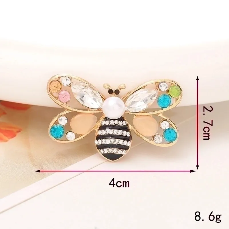 Simple Style Bee Alloy Inlay Rhinestones Jewelry Accessories