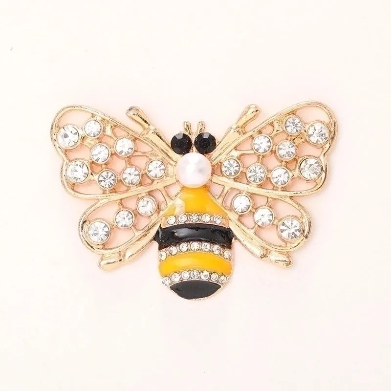 Simple Style Bee Alloy Inlay Rhinestones Jewelry Accessories