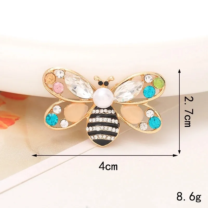 Simple Style Bee Alloy Inlay Rhinestones Jewelry Accessories