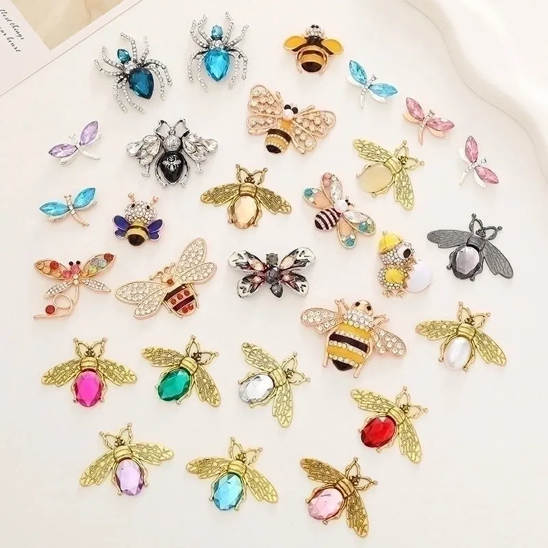 Simple Style Bee Alloy Inlay Rhinestones Jewelry Accessories