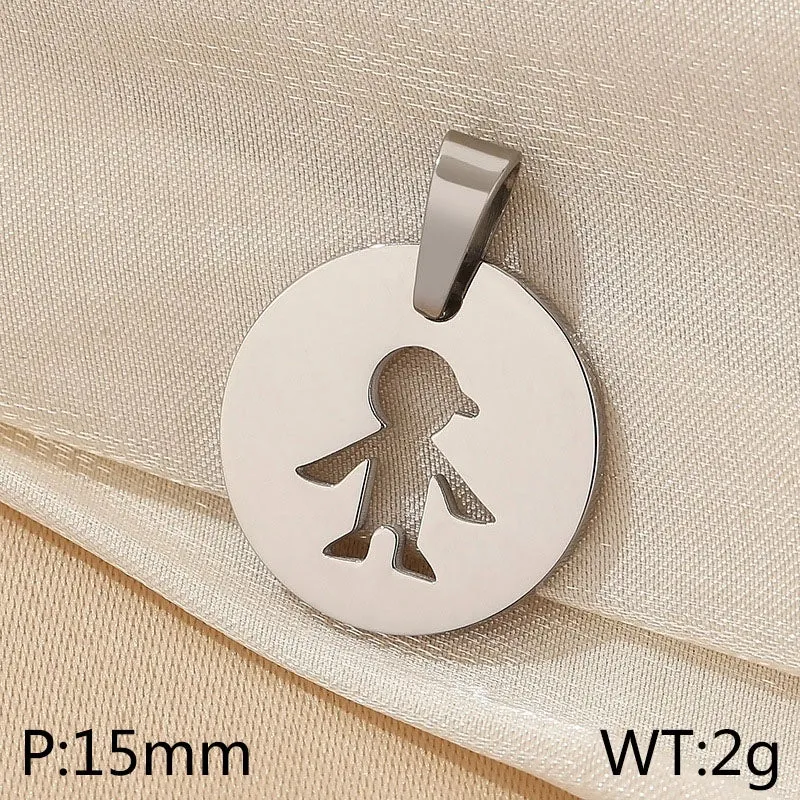 Simple Style Cartoon Character Titanium Steel Plating 18k Gold Plated Charms Jewelry Accessories