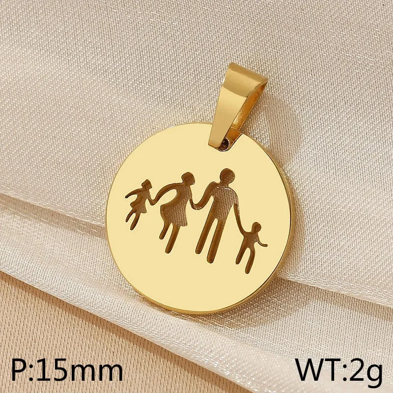 Simple Style Cartoon Character Titanium Steel Plating 18k Gold Plated Charms Jewelry Accessories