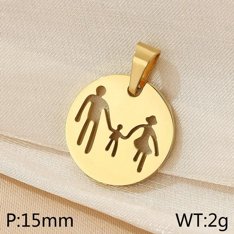 Simple Style Cartoon Character Titanium Steel Plating 18k Gold Plated Charms Jewelry Accessories