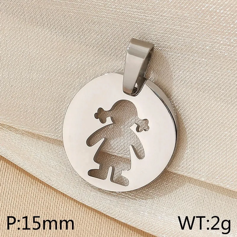 Simple Style Cartoon Character Titanium Steel Plating 18k Gold Plated Charms Jewelry Accessories