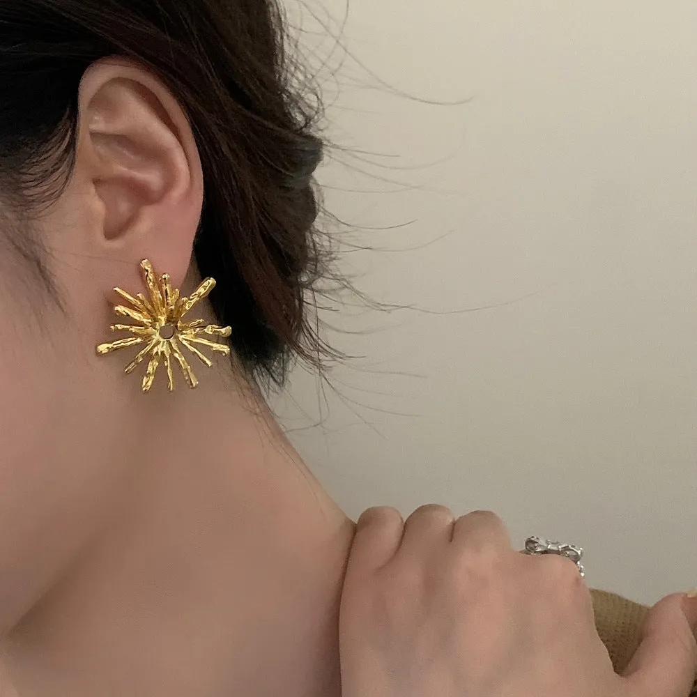 Spark Minimal Opulence Gold Drop Earrings JLT12732