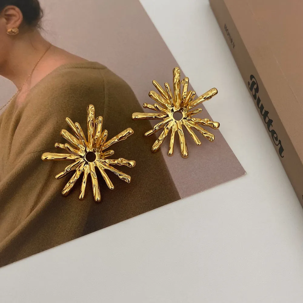 Spark Minimal Opulence Gold Drop Earrings JLT12732