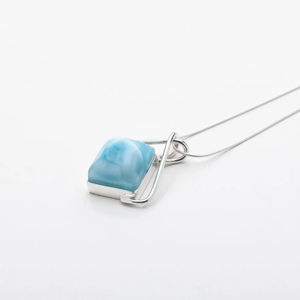 Square Larimar Pendant Mariel