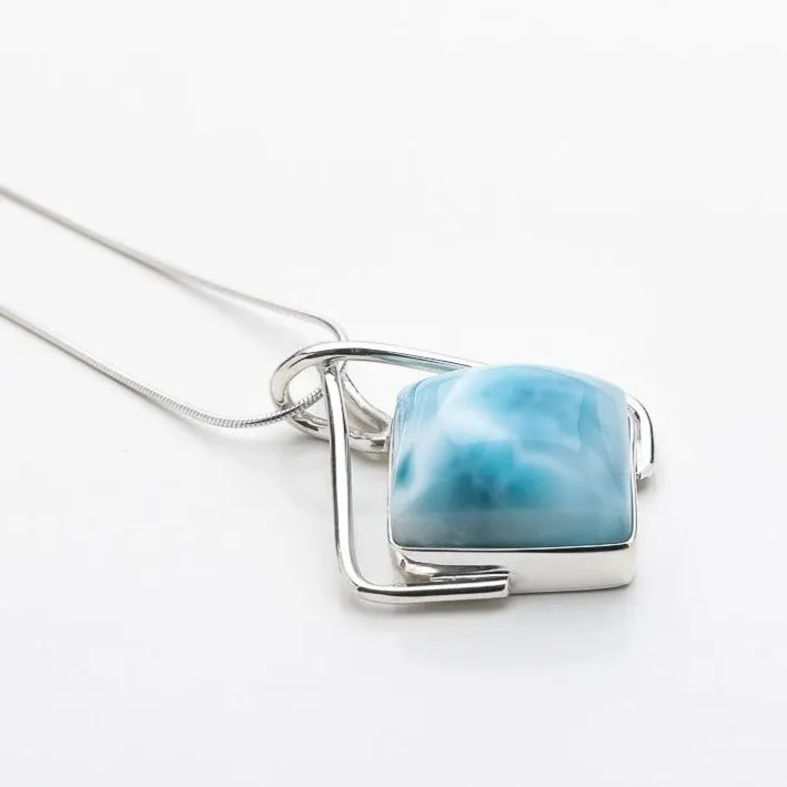 Square Larimar Pendant Mariel