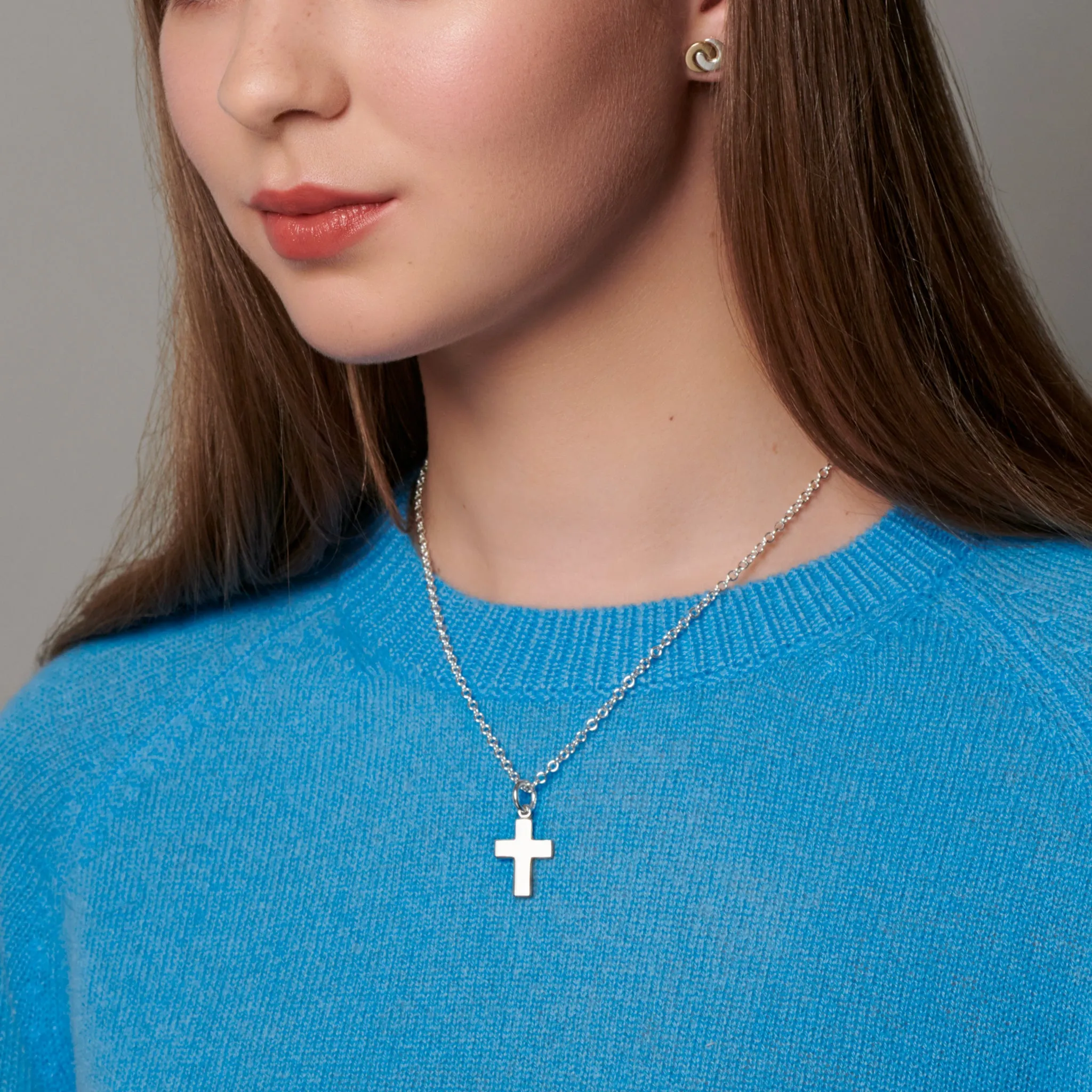 St Francoise Cross Necklace Pendant Yellow Gold