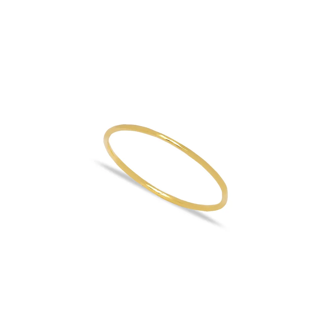 Sterling Silver Plain Ring - Plated in Rose Gold, Platinum and Gold