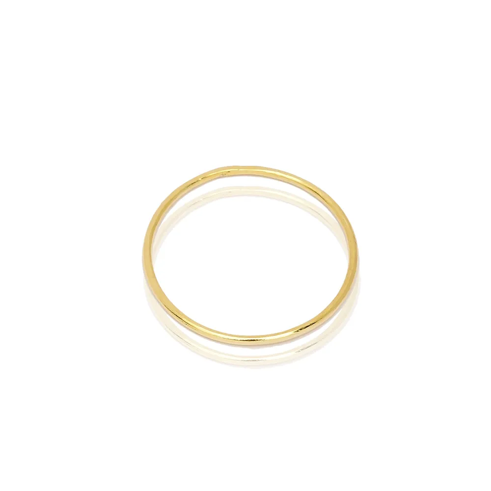 Sterling Silver Plain Ring - Plated in Rose Gold, Platinum and Gold