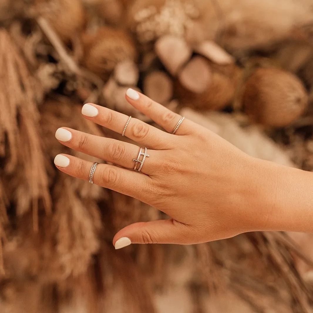 Sterling Silver Plain Ring - Plated in Rose Gold, Platinum and Gold