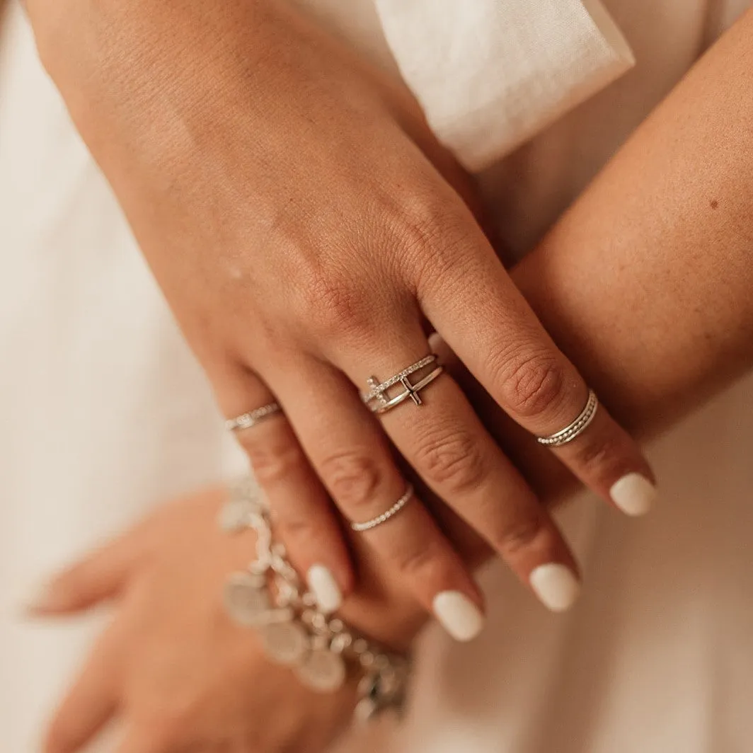 Sterling Silver Plain Ring - Plated in Rose Gold, Platinum and Gold