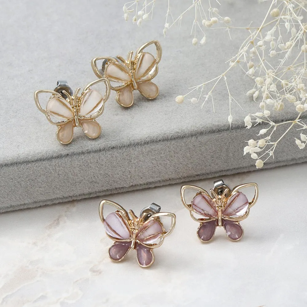 Stoned Butterfly Studs