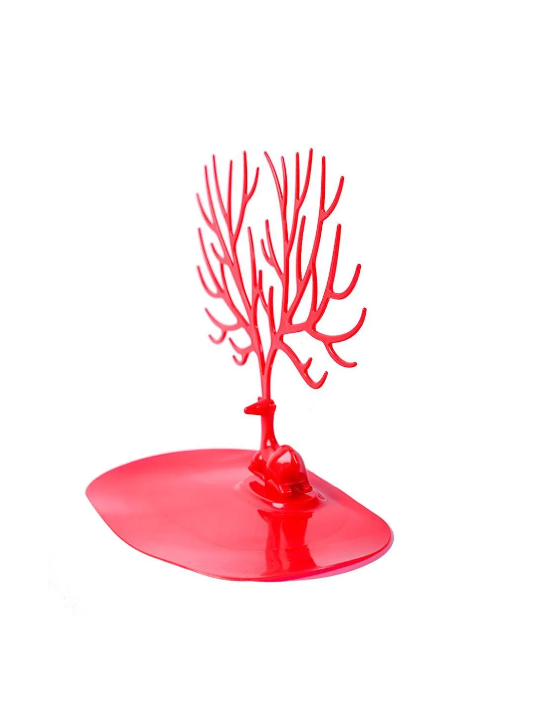 Stylish Red Jewelry Tree Stand