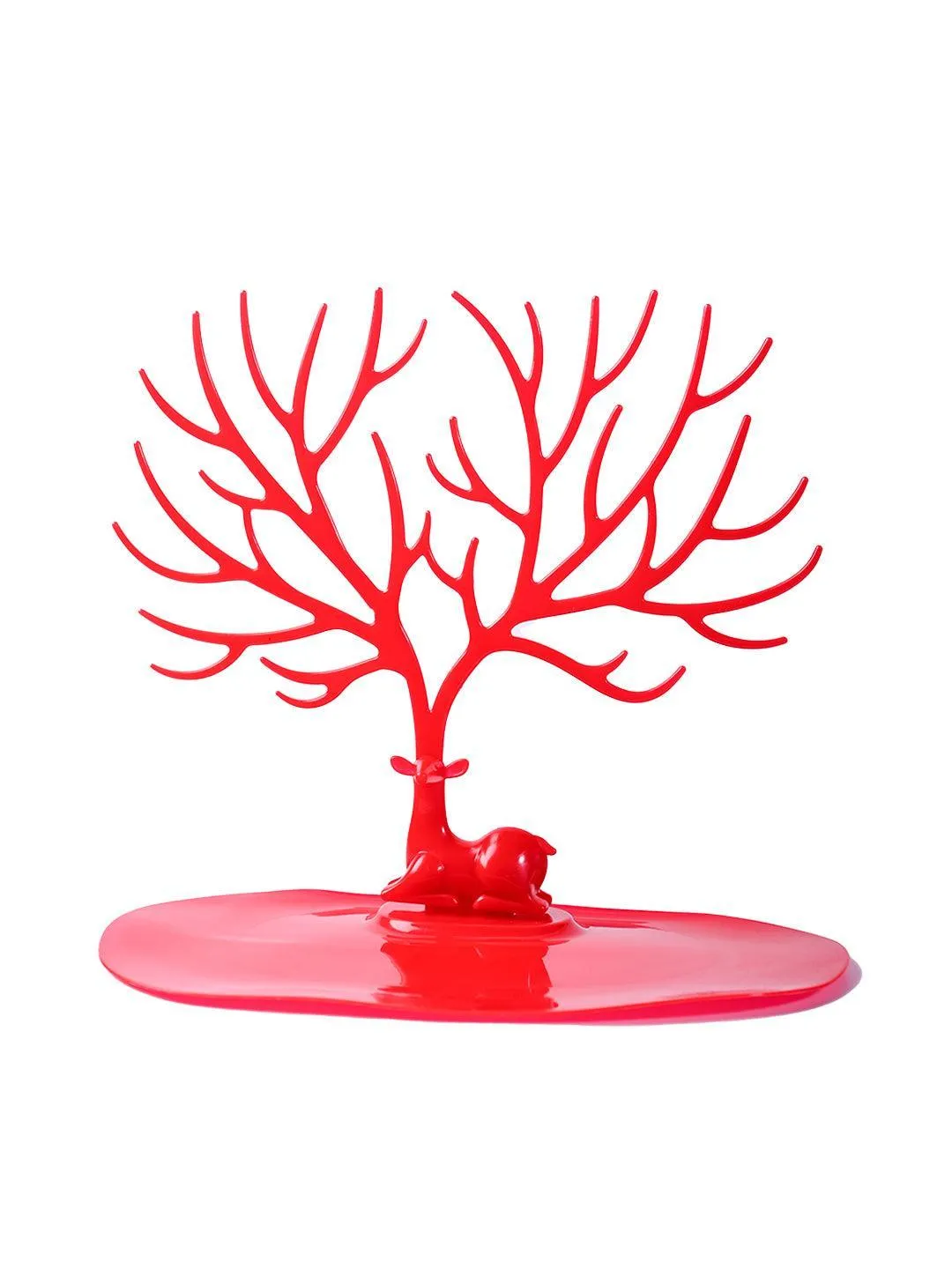 Stylish Red Jewelry Tree Stand