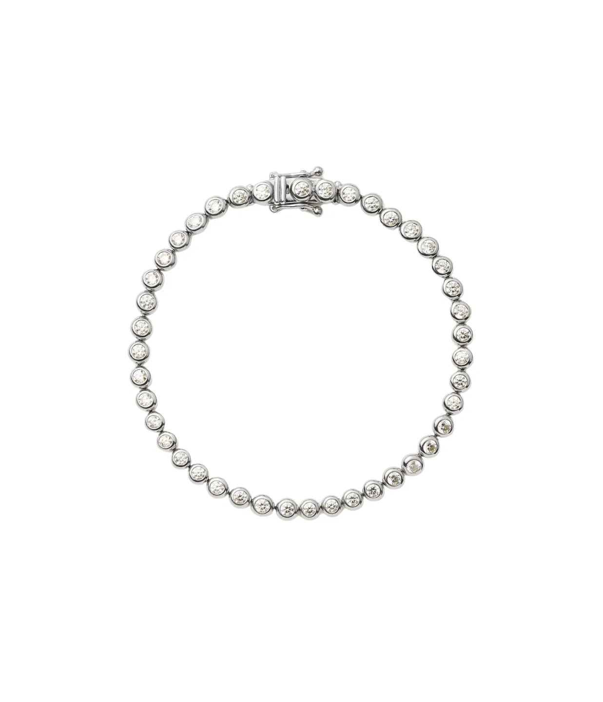 Tennis Round Bracelet in Silver