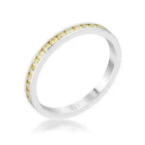 Teresa 0.5ct Jonquil CZ Stainless Steel Eternity Band