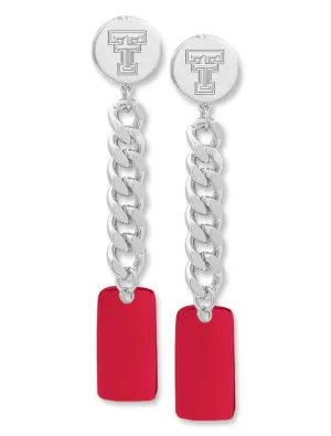 Texas Tech Double T  "Einstein" Dangle Earrings