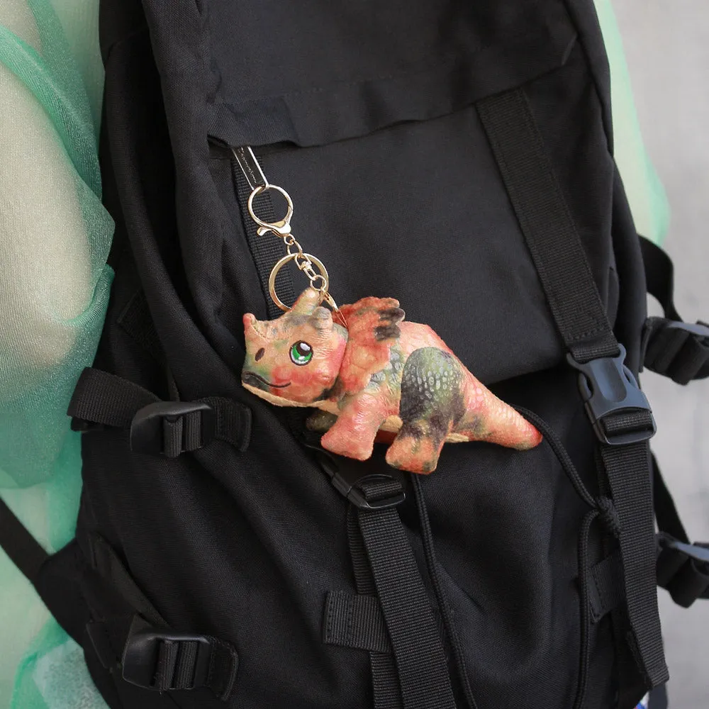 Triceratops Plush Keychain